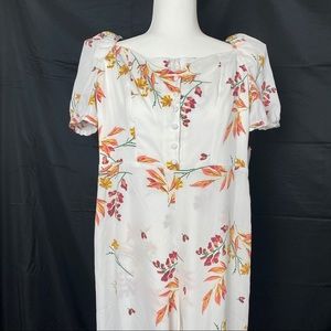 Gianni Bini white maxi floral romper